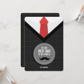 世界最高のの父の日のパパカードの誕生日 カード (正面/裏面インサイチュ)