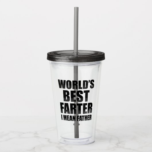 世界最高のの父を意味する アクリルタンブラー (正面)