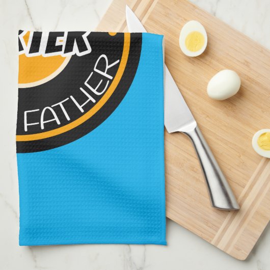 世界最高のの父を意味する キッチンタオル (四つ折り)