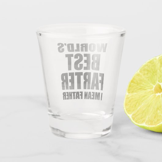 世界最高のの父を意味する ショットグラス (裏面)