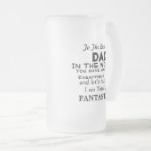 世界最高のの父親のギフトおもしろいのパパ フロストグラスビールジョッキ (正面右)