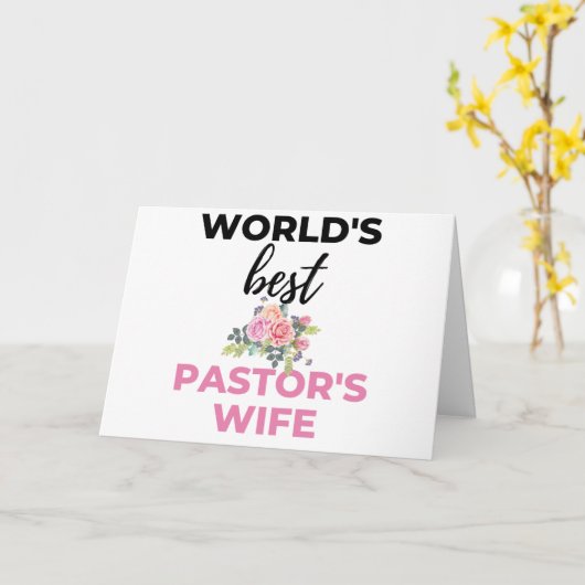 世界最高のの牧師の妻bl カード (黄色い花)