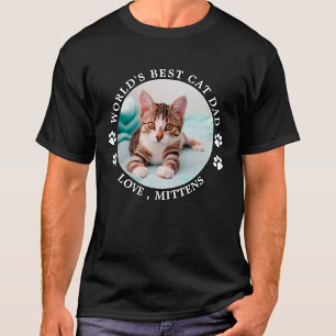 世界最高のの猫パパパーソナライズされた可愛いペット Tシャツ