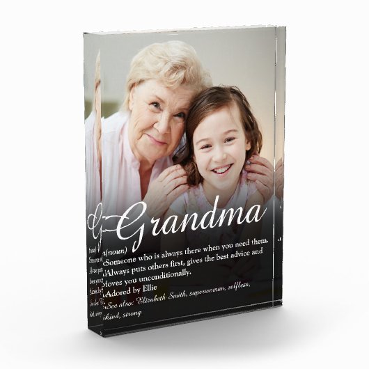 世界最高のの祖母の定義 フォトブロック (左)