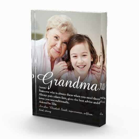 世界最高のの祖母の定義 フォトブロック (右)