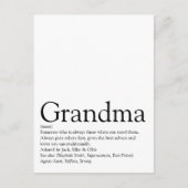 世界最高のの祖母の定義 ポストカード (正面)