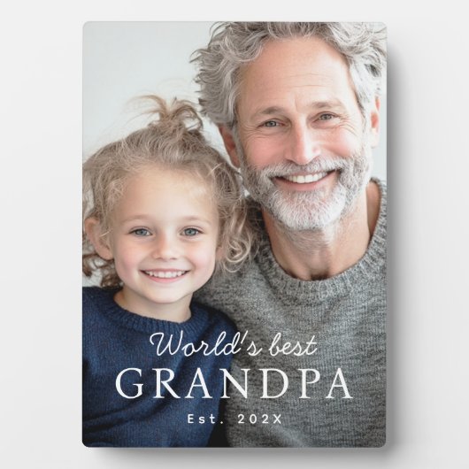 世界最高のの祖父最年長 フォトプラーク (正面)