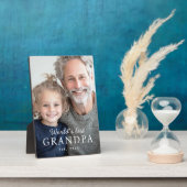世界最高のの祖父最年長 フォトプラーク (側面)