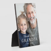 世界最高のの祖父最年長 フォトプラーク (側面)