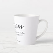 世界最高のの継母の定義 カフェラテマグ (右)