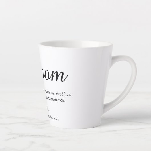 世界最高のの継母の定義 カフェラテマグ (右)