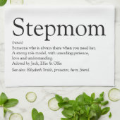 世界最高のの継母の定義 キッチンタオル (折り畳み)