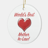 世界最高のの義母 セラミックオーナメント (左)