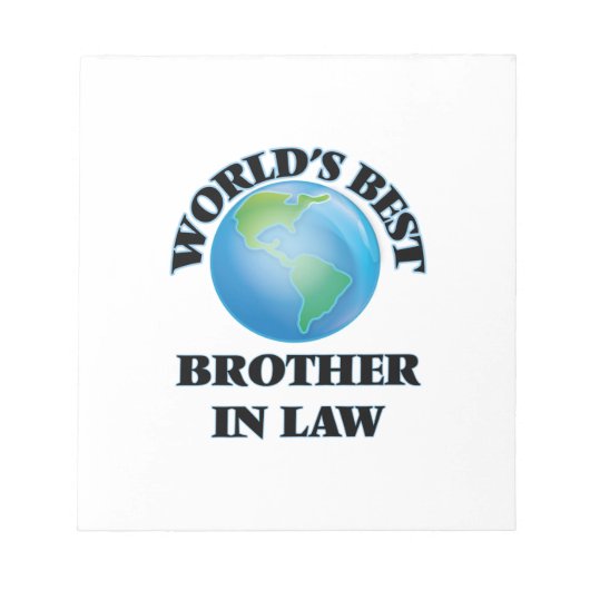 世界最高のの義理の兄弟 ノートパッド (正面)