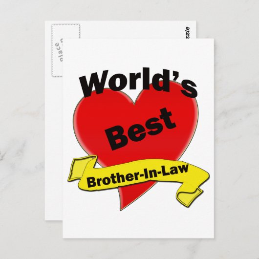 世界最高のの義理の兄弟 ポストカード (正面/裏面)