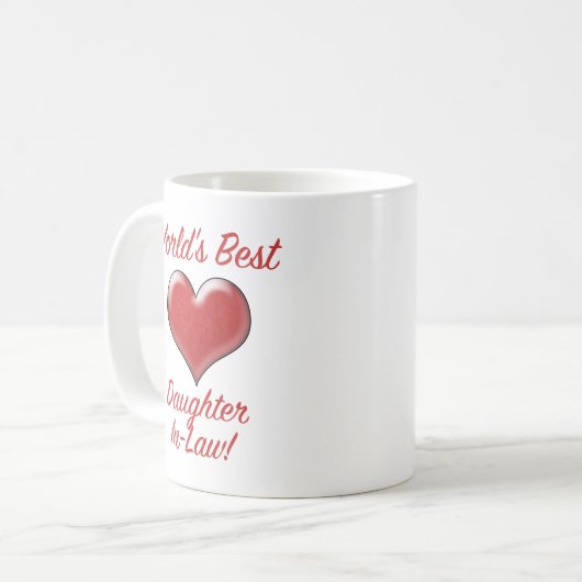世界最高のの義理の娘 コーヒーマグカップ (正面左)