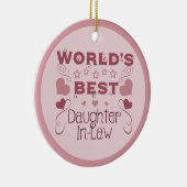 世界最高のの義理の娘 セラミックオーナメント (右)