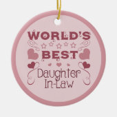 世界最高のの義理の娘 セラミックオーナメント (正面)