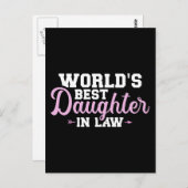 世界最高のの義理の娘 ポストカード (正面/裏面)