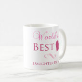 世界最高のの義理娘(ハート) コーヒーマグカップ (正面右)