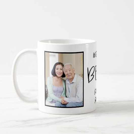 世界最高のの義理義父の写真 コーヒーマグカップ (左)