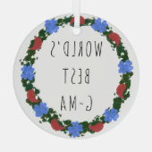 世界最高ののG-Maホリデーギフト ガラスオーナメント (裏面)