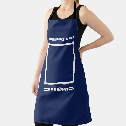 世界最高ののGrandpaカスタム写真パーソナライズされた エプロン (インサイチュ)