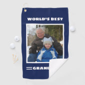 世界最高ののGrandpaカスタム写真パーソナライズされた ゴルフタオル (インサイチュ)