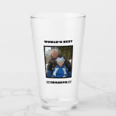 世界最高ののGrandpaカスタム写真パーソナライズされた タンブラーグラス (正面)