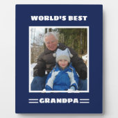 世界最高ののGrandpaカスタム写真パーソナライズされた フォトプラーク (正面)