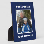 世界最高ののGrandpaカスタム写真パーソナライズされた フォトプラーク (側面)