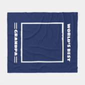 世界最高ののGrandpaカスタム写真パーソナライズされた フリースブランケット (正面(横))