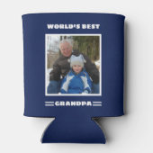 世界最高ののGrandpaカスタム写真パーソナライズされた 缶クーラー (裏面)