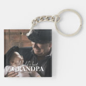 世界最高ののGrandpaカスタム写真ユニークKeepsake キーホルダー (裏面)