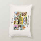 世界最高ののGrandpa 8 Photo Collage アクセントクッション (裏面(縦))