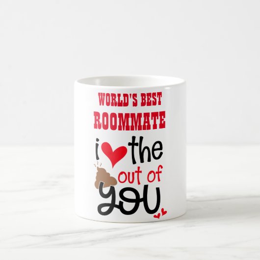 世界最高ののROOMMATE – 愛のMUG コーヒーマグカップ (中央)