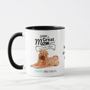 世界最高ののSHAR PEI DOG パーソナライズされた MOM マグカップ