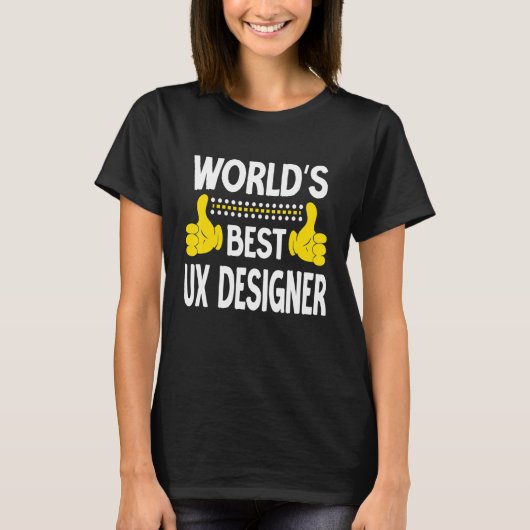 世界最高ののUXデザイナータイトル職業UX D Tシャツ (正面)