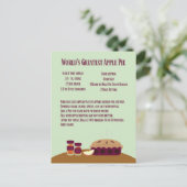 世界最高のアップルパイレシピ ポストカード (スタンド正面)