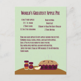 世界最高のアップルパイレシピ ポストカード