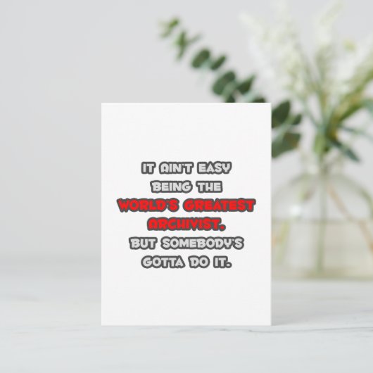 世界最高のアーチビストのジョーク ポストカード (スタンド正面)