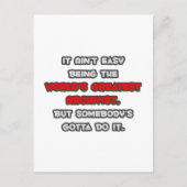 世界最高のアーチビストのジョーク ポストカード (正面)