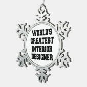 世界最高のインテリアデザイナー スノーフレークピューターオーナメント (右)