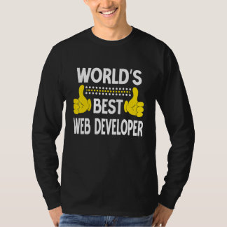 世界最高のウェブ開発者 仕事の称号 ウェブ開発者 Tシャツ