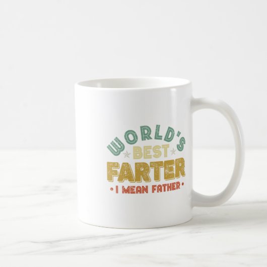 世界最高のオナラ王、つまり最高の父の日 メンズ コーヒーマグカップ (右)