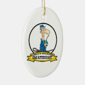 世界最高のガス付き添い人男性の漫画 セラミックオーナメント (右)