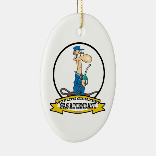 世界最高のガス付き添い人男性の漫画 セラミックオーナメント (右)