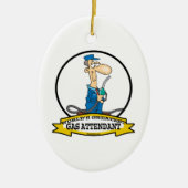 世界最高のガス付き添い人男性の漫画 セラミックオーナメント (正面)