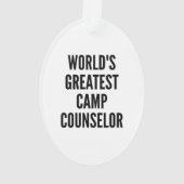 世界最高のキャンプカウンセラー オーナメント (裏面)