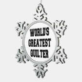 世界最高のキルター スノーフレークピューターオーナメント (右)